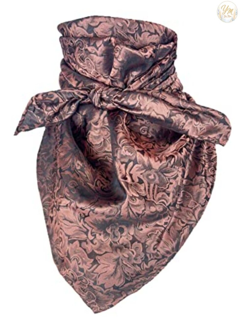 100% Silk Western Wild Rag Scarf 34x34 Bandana Cowboy Buckaroo